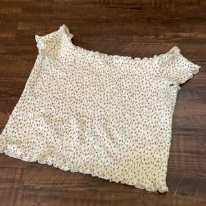 American Eagle smocked off the shoulder top